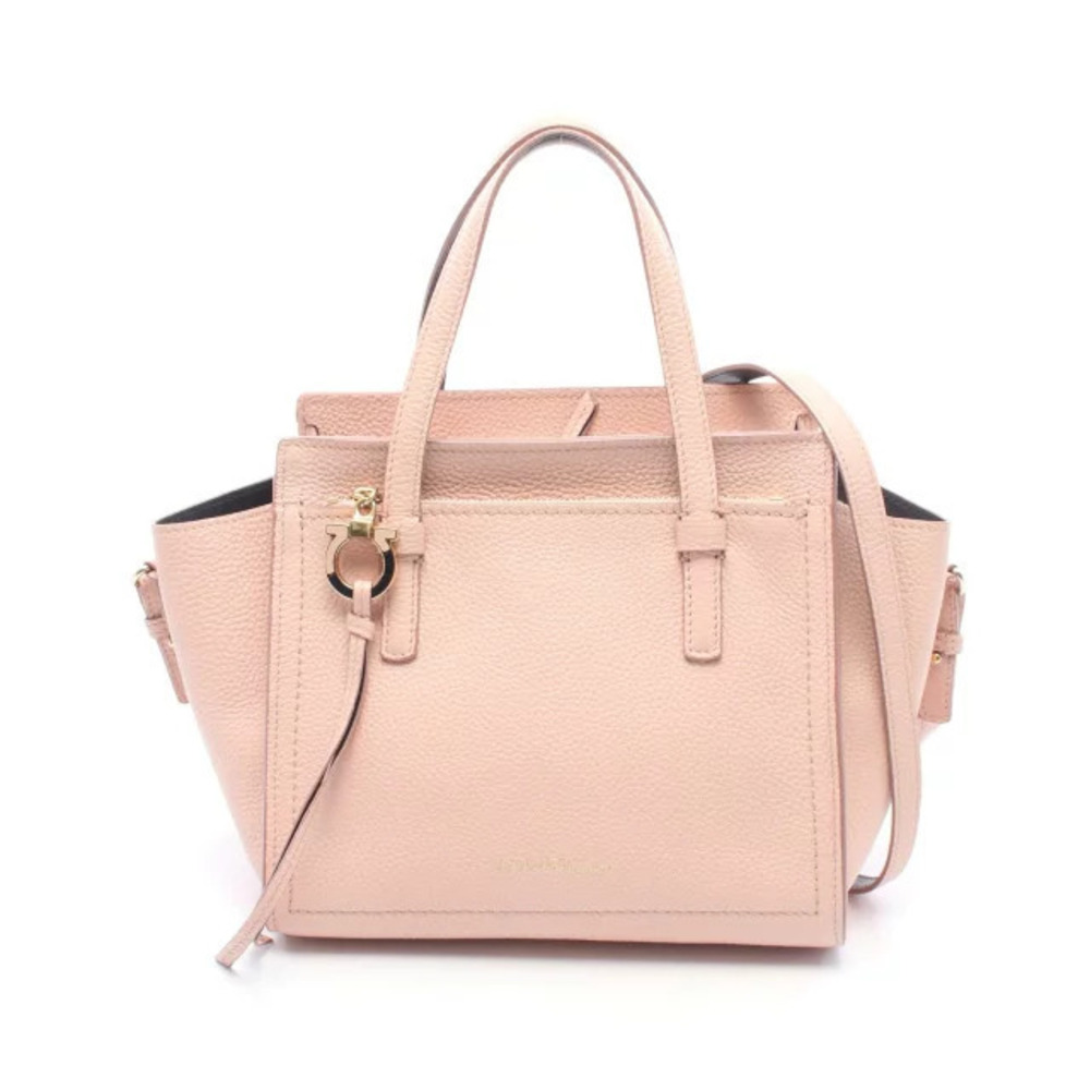Salvatore Ferragamo AMY Gancini Handbag Leather Pink